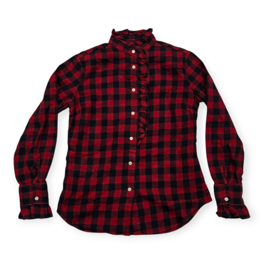 Camisa Ralph Lauren De Mujer S Color Negro/rojo Cuello Mao
