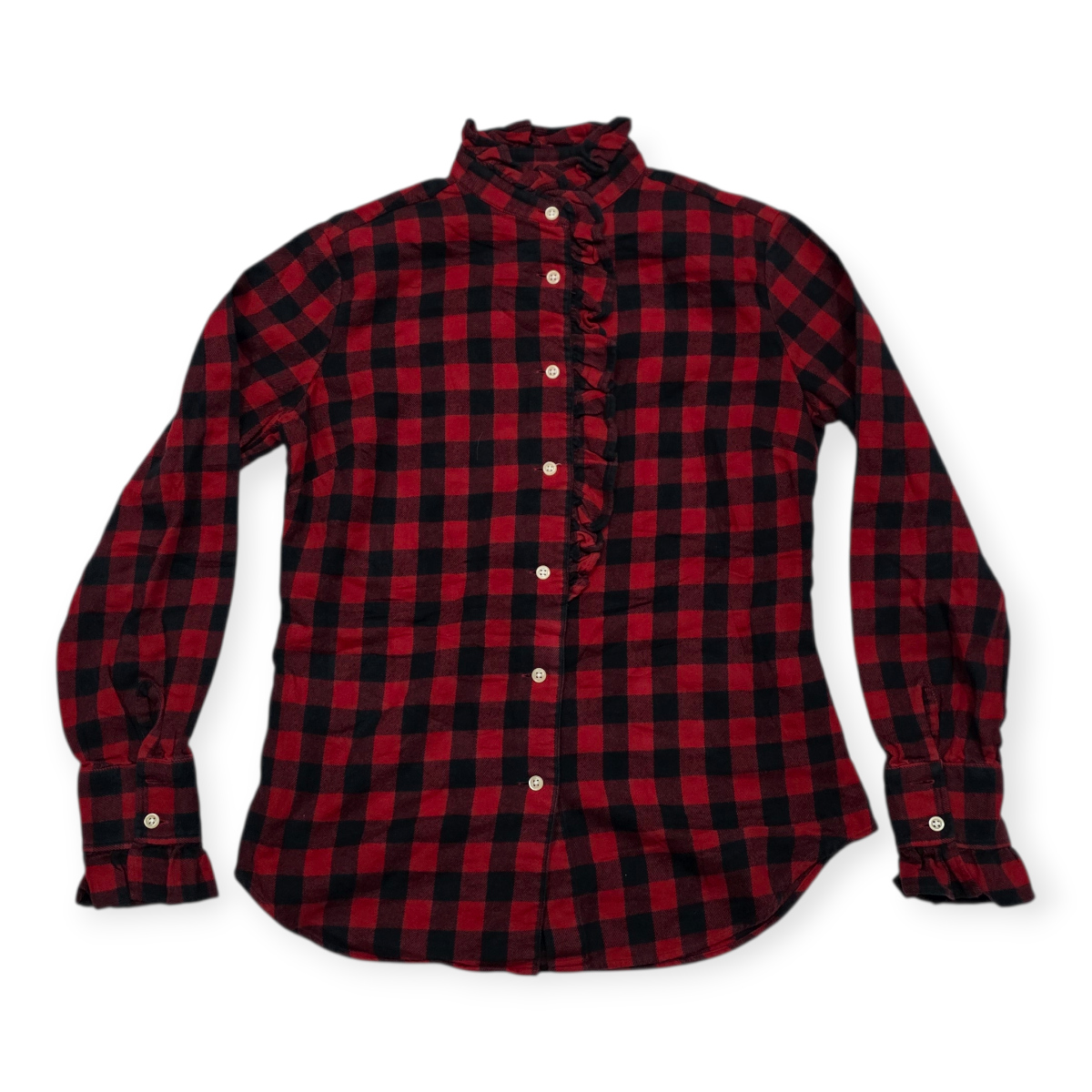Camisa Ralph Lauren De Mujer S Color Negro/rojo Cuello Mao