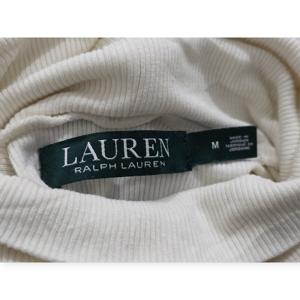 Playera Turtle Neck Mediana M Beige Ralph Lauren De Muje