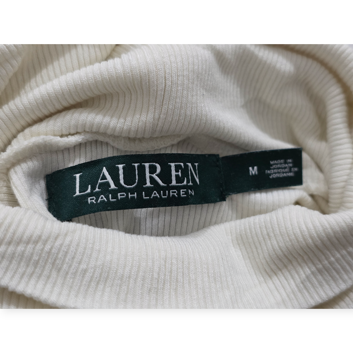 Playera Turtle Neck Mediana M Beige Ralph Lauren De Muje