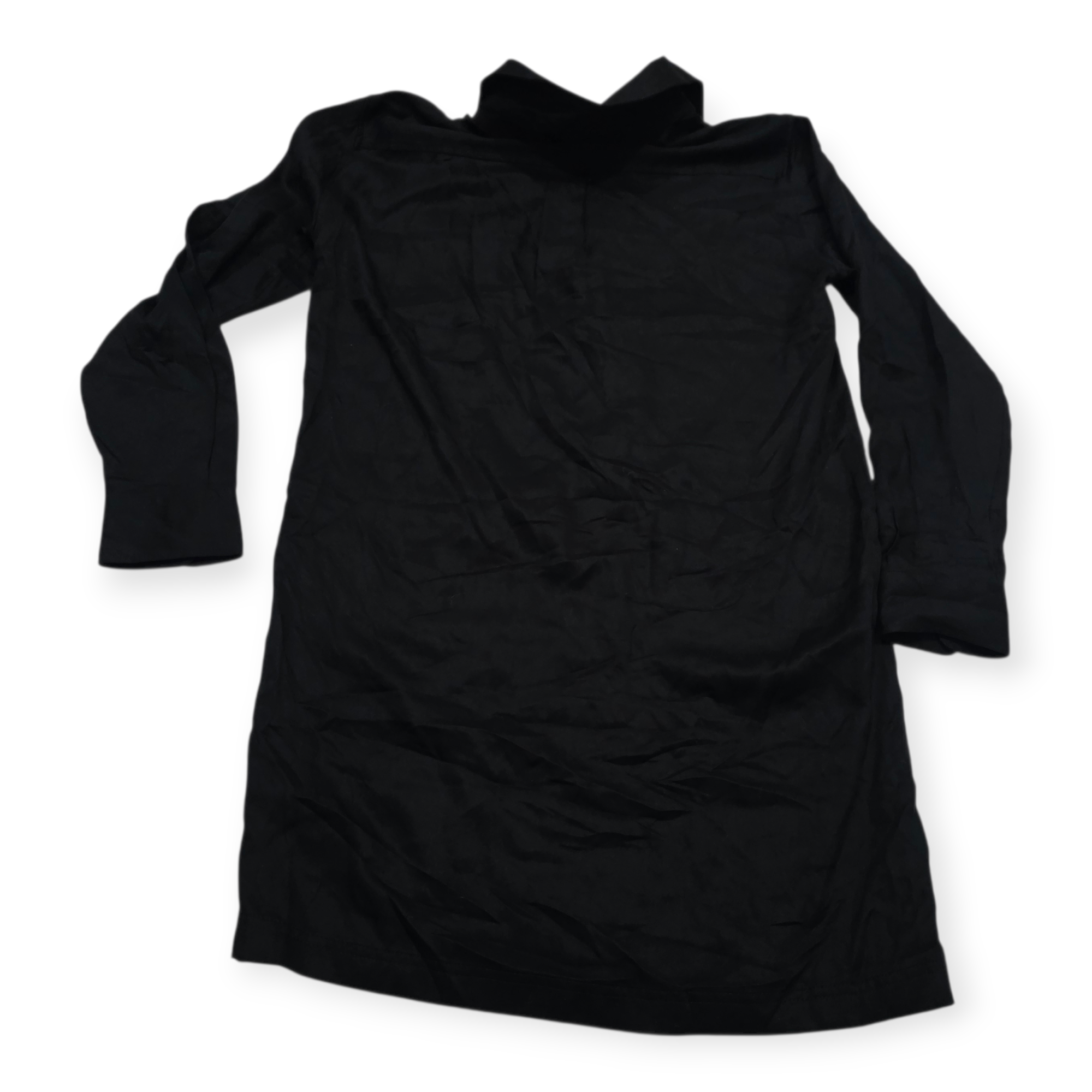 Vestido Camisero Negro Ralph Lauren 100% Lyocell Talla 10