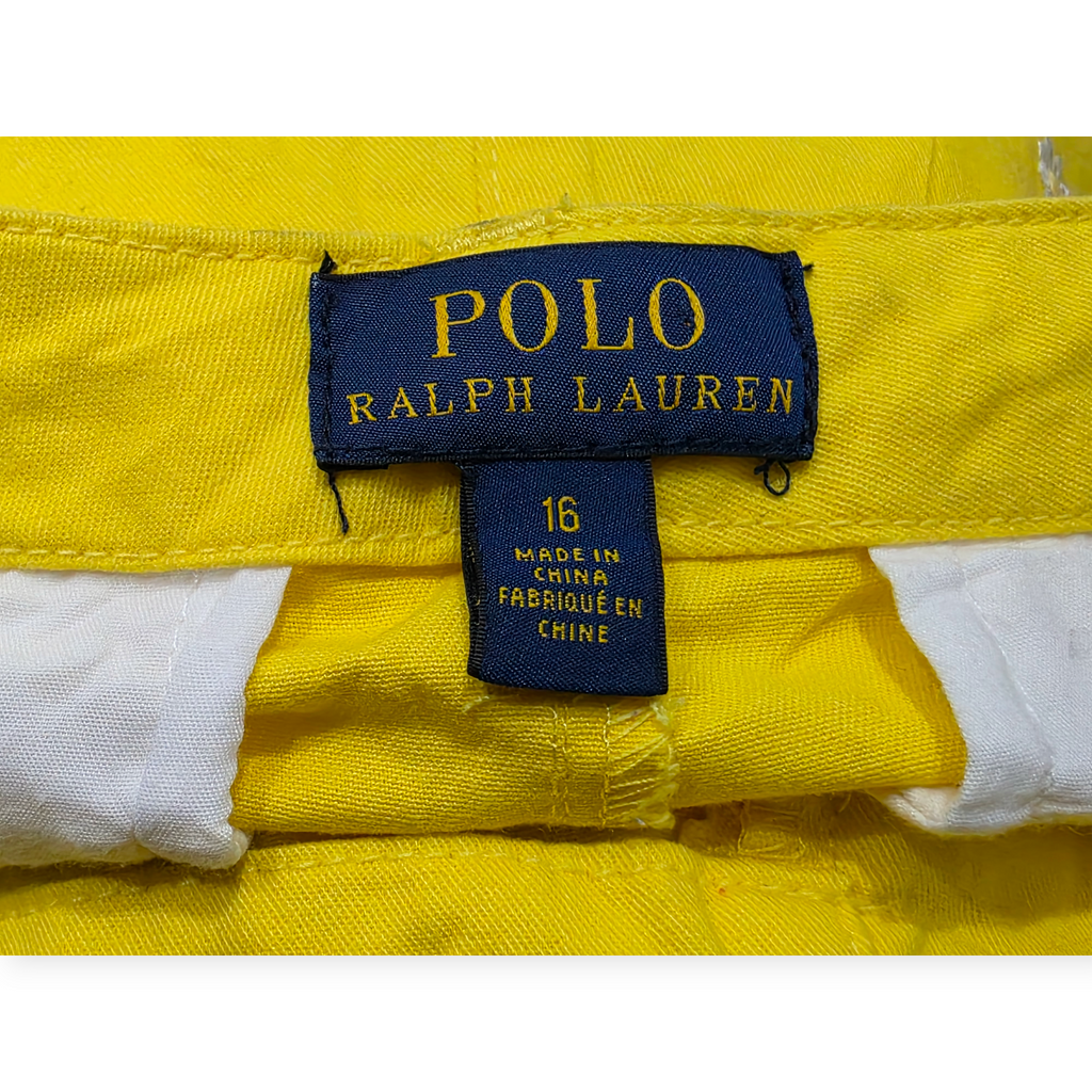 Short Polo Ralph Lauren Talla 16 Años Adolescent Amarillo