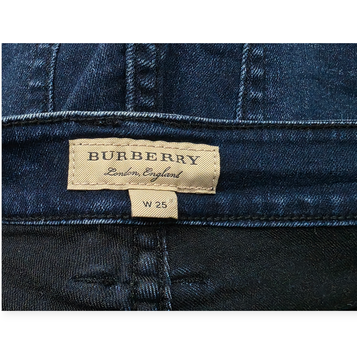 Pantalon Burberry De Mezclilla Talla W 25 Azul