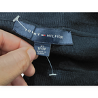 Vestido Tommy Hilfiger Negro Offshoulder Franjas Lateralesxs