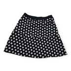 Falda Michael Kors Talla 2 Color Negra Con Figuras Blanca
