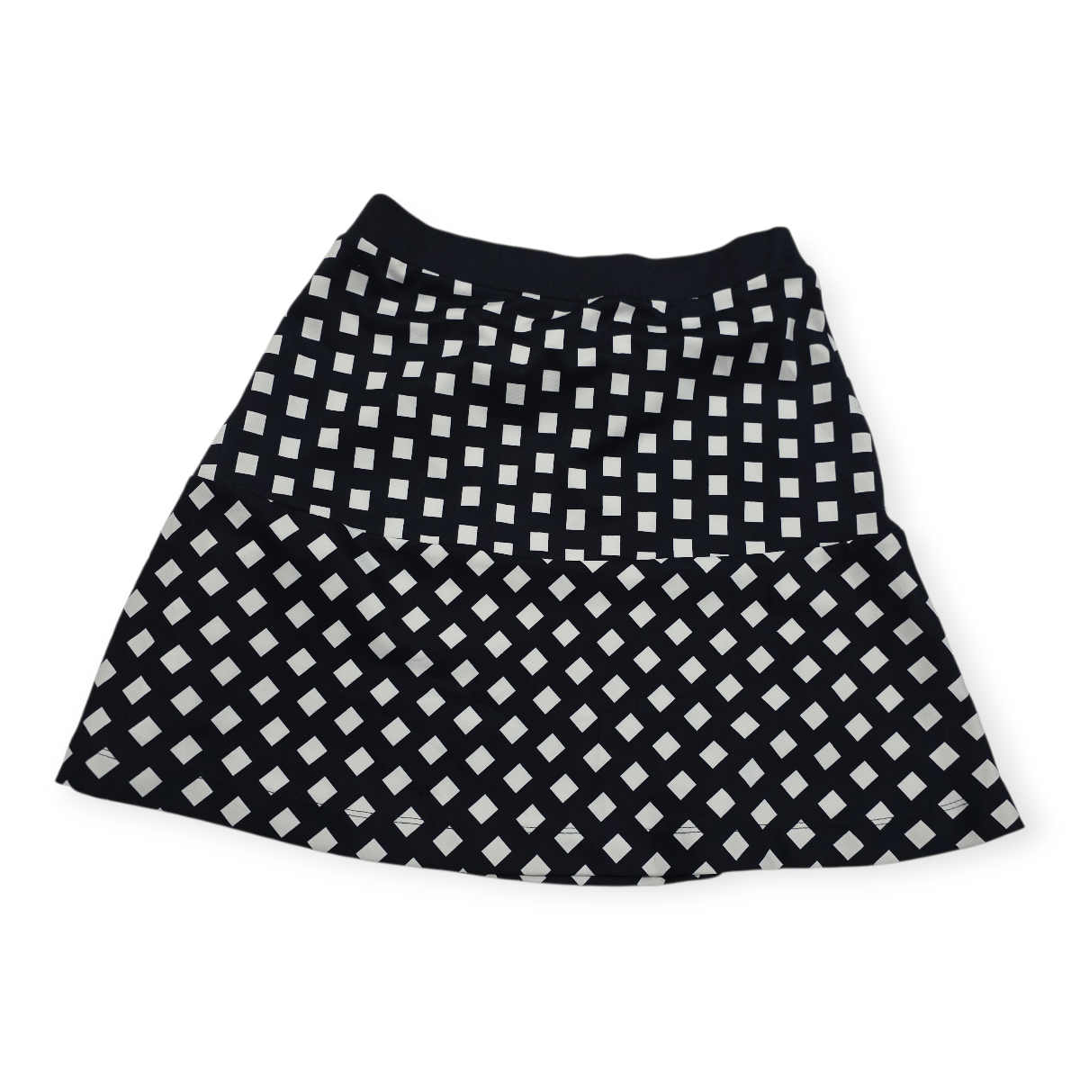 Falda Michael Kors Talla 2 Color Negra Con Figuras Blanca