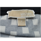 Falda Michael Kors Talla 2 Color Negra Con Figuras Blanca