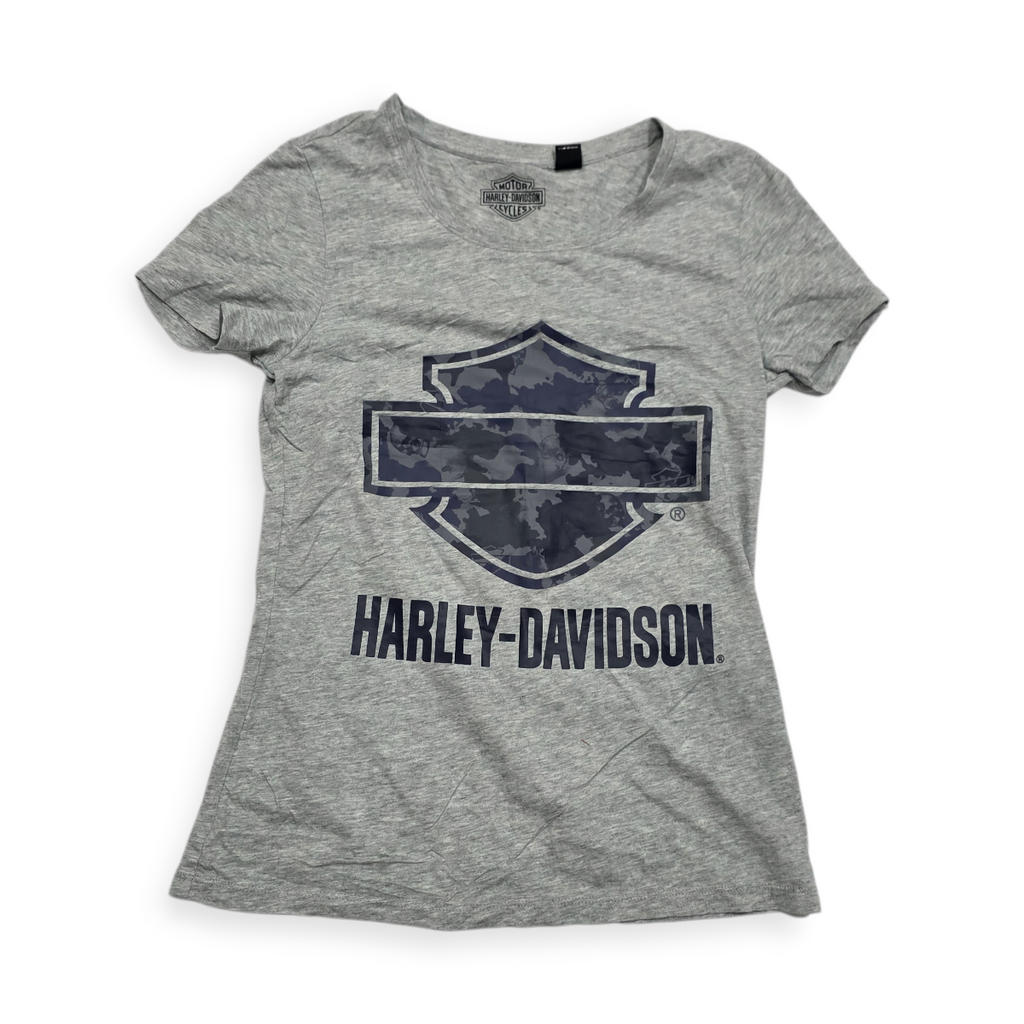 Playera Harley Davidson De Mujer Xchico Xs Gris Manga Corta
