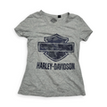 Playera Harley Davidson De Mujer Xchico Xs Gris Manga Corta