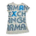 Playera Amarillo Exchange Mujer Xs Blanca Con Letras Azules