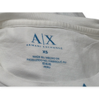 Playera Amarillo Exchange Mujer Xs Blanca Con Letras Azules