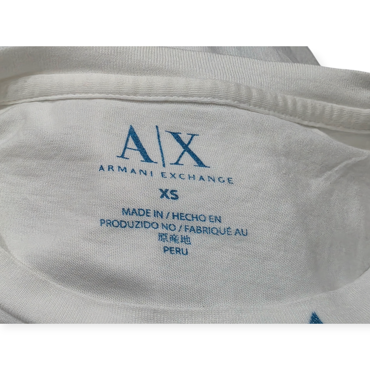 Playera Amarillo Exchange Mujer Xs Blanca Con Letras Azules