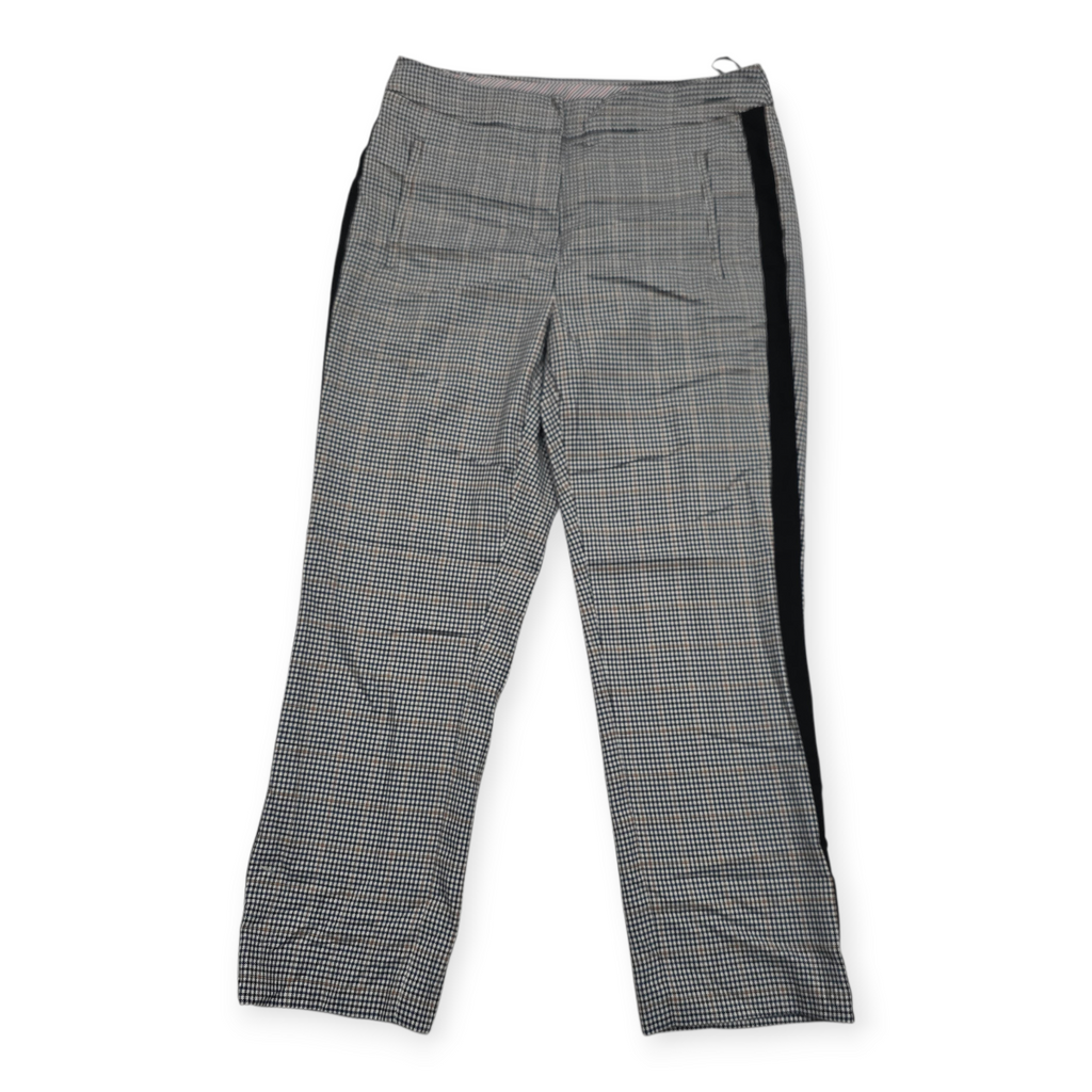 Pantalon Tommy Hilfiger De Vestir Gris Negro Cuadros Recto
