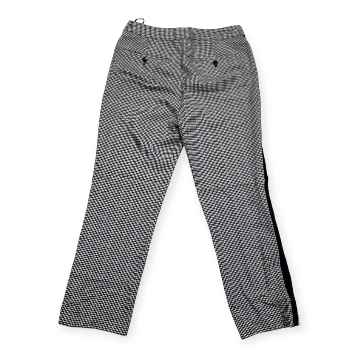 Pantalon Tommy Hilfiger De Vestir Gris Negro Cuadros Recto