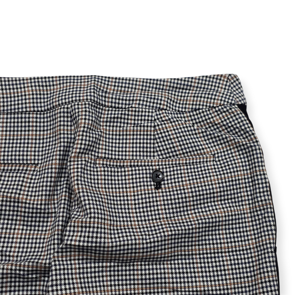 Pantalon Tommy Hilfiger De Vestir Gris Negro Cuadros Recto