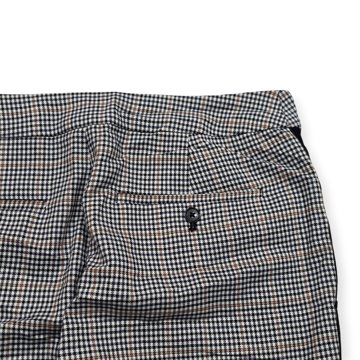 Pantalon Tommy Hilfiger De Vestir Gris Negro Cuadros Recto