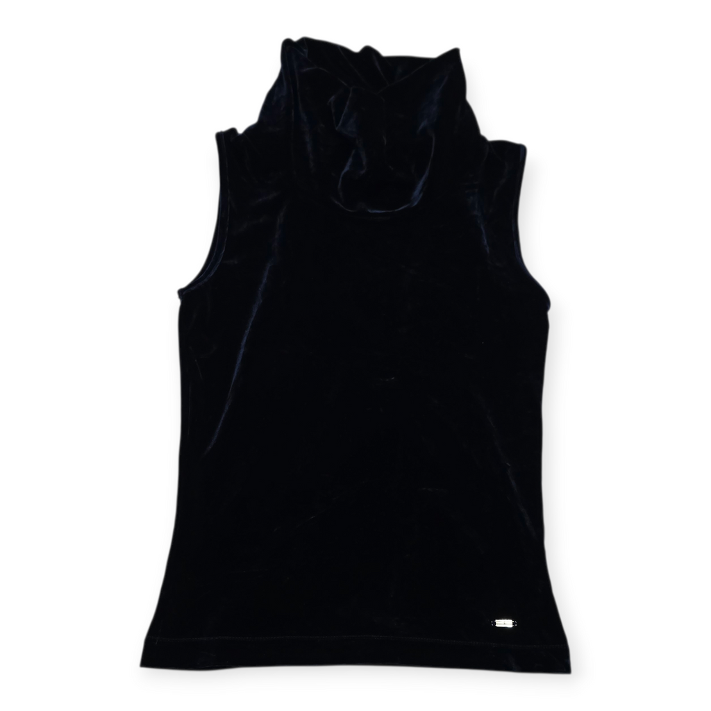 Blusa De Terciopelo Tommy Hilfiger De Mujer Azul Sin Mangas