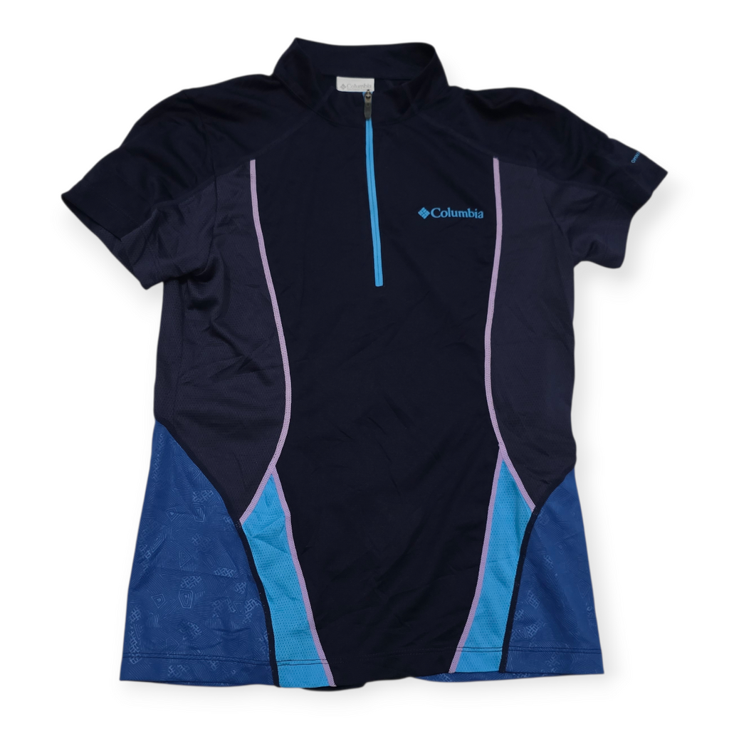 Playera Columbia Deportiva Negra Con Cierre Frontal Chico S