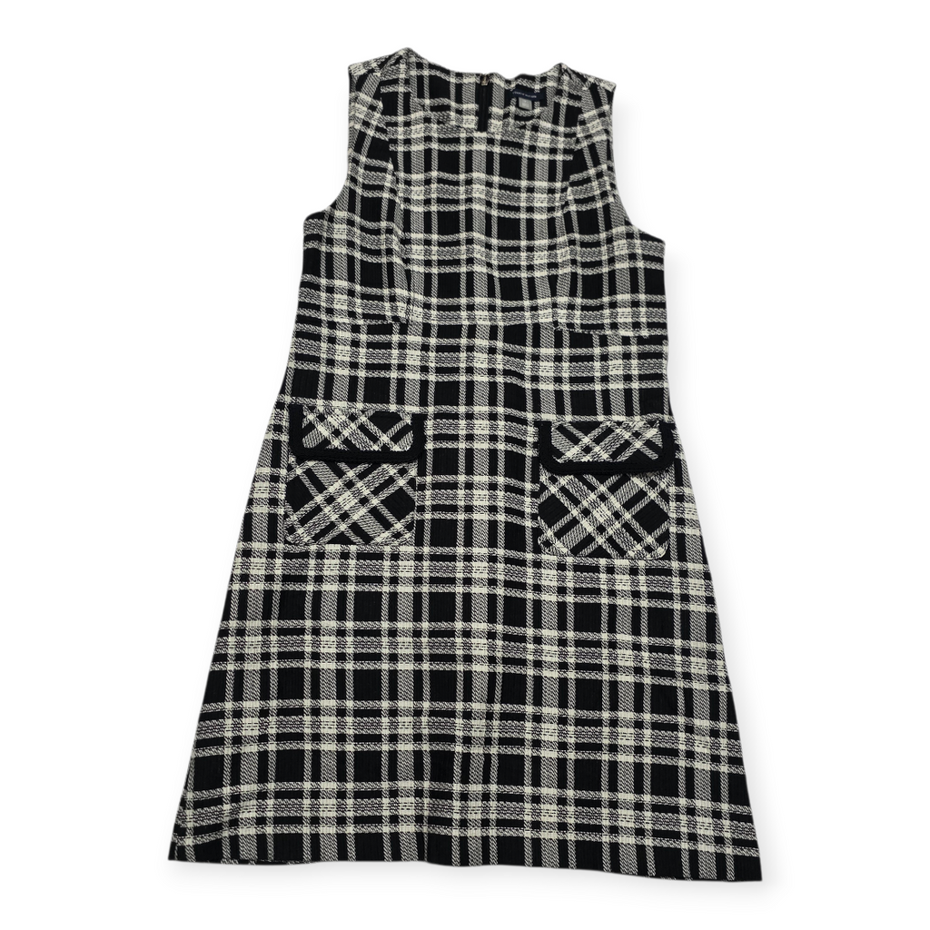 Vestido Tommyhilfiger Sin Mangas Cuadros Blanco Negrotalla8
