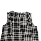 Vestido Tommyhilfiger Sin Mangas Cuadros Blanco Negrotalla8