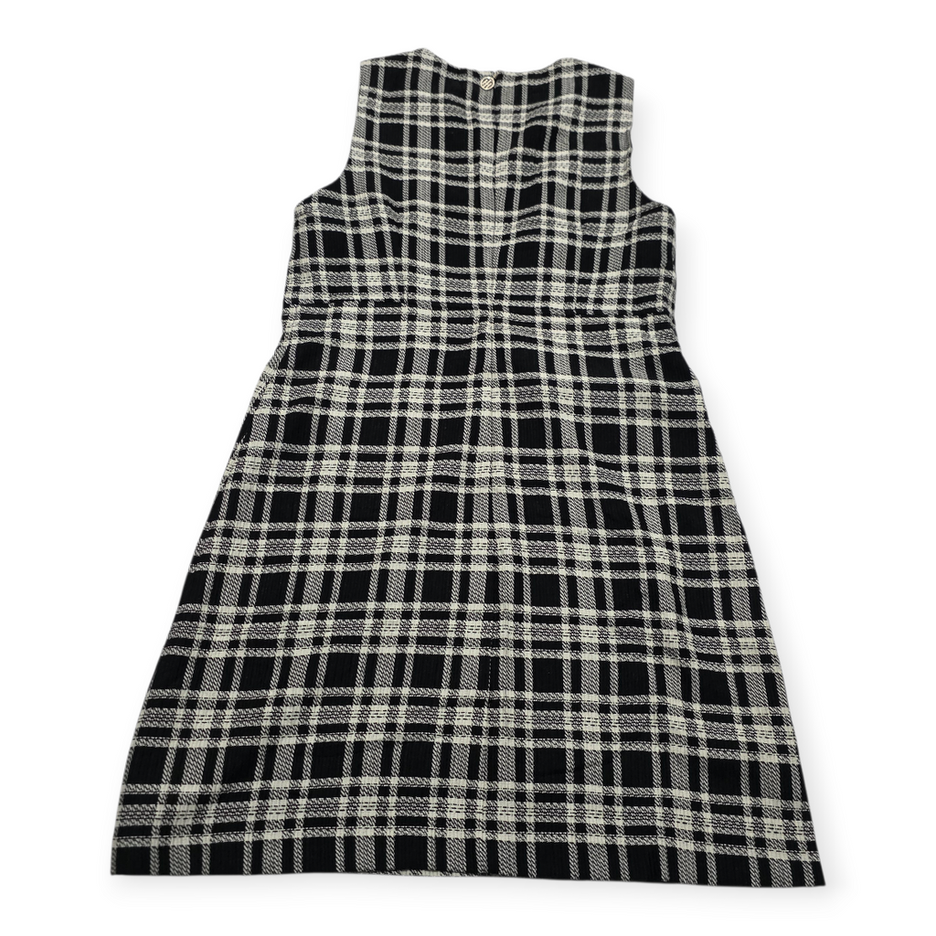 Vestido Tommyhilfiger Sin Mangas Cuadros Blanco Negrotalla8
