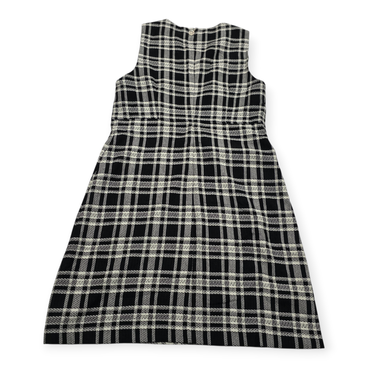 Vestido Tommyhilfiger Sin Mangas Cuadros Blanco Negrotalla8