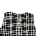 Vestido Tommyhilfiger Sin Mangas Cuadros Blanco Negrotalla8