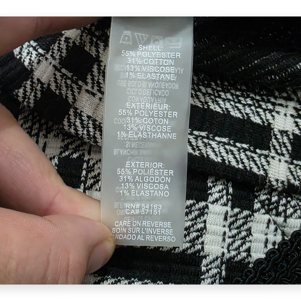 Vestido Tommyhilfiger Sin Mangas Cuadros Blanco Negrotalla8