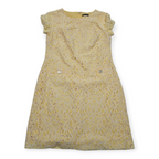 Vestido Michael Kors De Encaje Amarillo Manga Corta Talla Xl