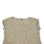 Vestido Michael Kors De Encaje Amarillo Manga Corta Talla Xl