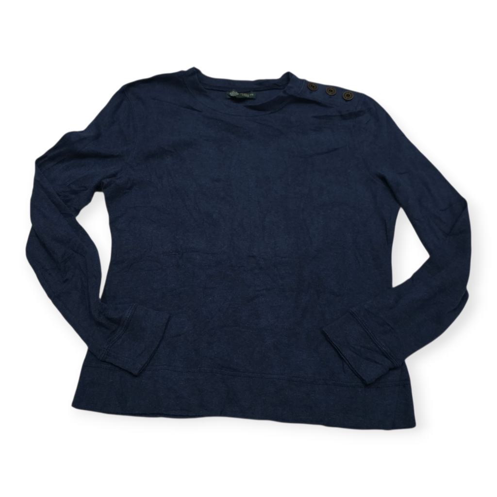 Playera Ralph Lauren Mediana M Azul Acero Manga Larga