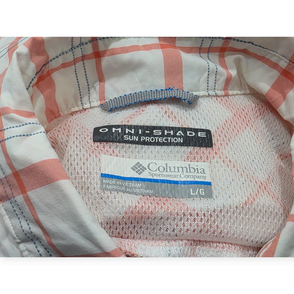 Camisa Columbia Omnishade Sunprotection Mamga Corta Naranja
