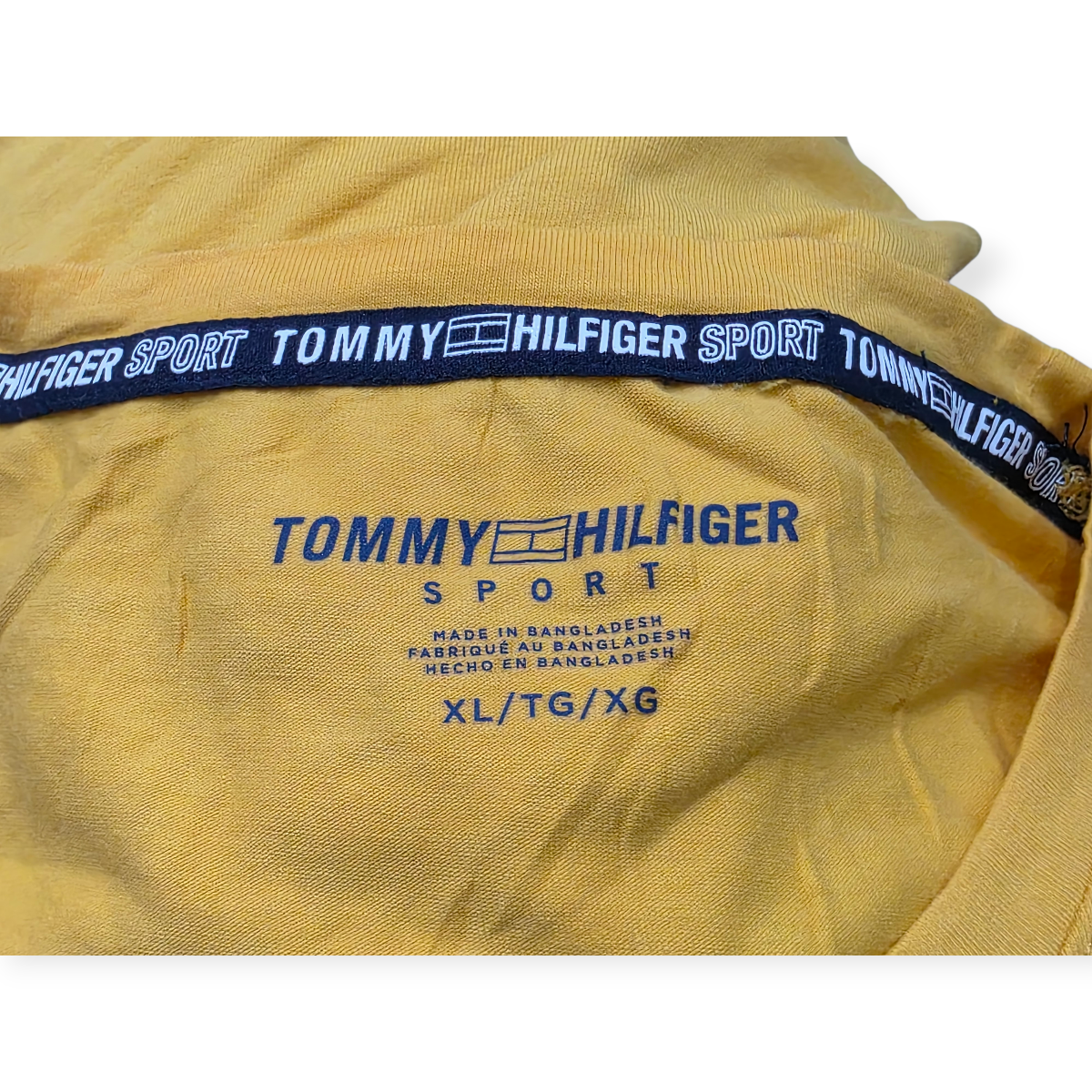 Playera Tommy Hilfiger Sport Amarillo Xl Manga Corta D Mujer