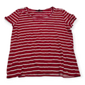 Playera Tommy Hilfiger Mujer Rosa Rayada Blanco Manga Corta