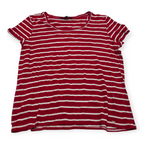 Playera Tommy Hilfiger Mujer Rosa Rayada Blanco Manga Corta