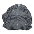 Camisa Columbia Pfg De Mujer 2x Gris Con Azul Con Lineas