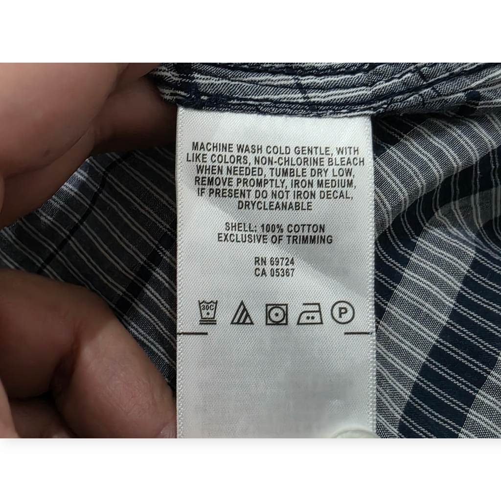 Camisa Columbia Pfg De Mujer 2x Gris Con Azul Con Lineas