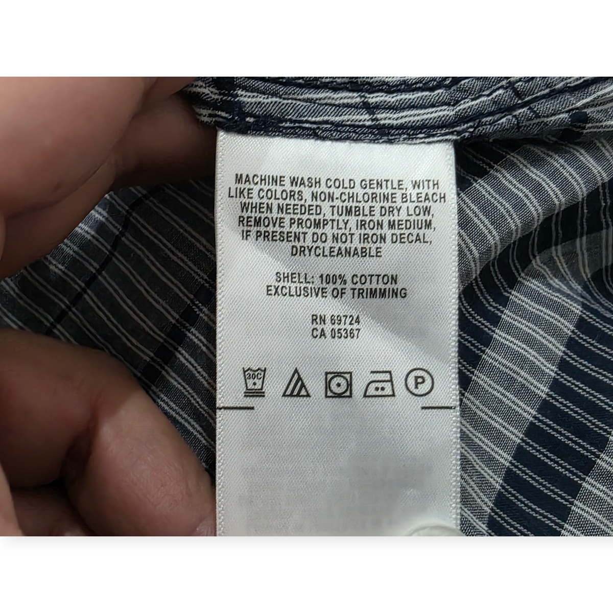 Camisa Columbia Pfg De Mujer 2x Gris Con Azul Con Lineas