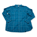 Camisa Columbia Omni Shade Sun Protection Azul A Cuadros