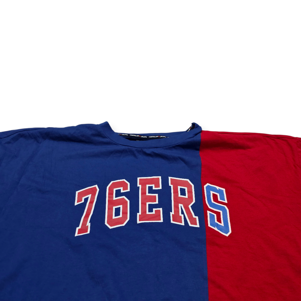 Playera Corta Tommy Hilfiger De Mujer Xxl Azul Con Rojo