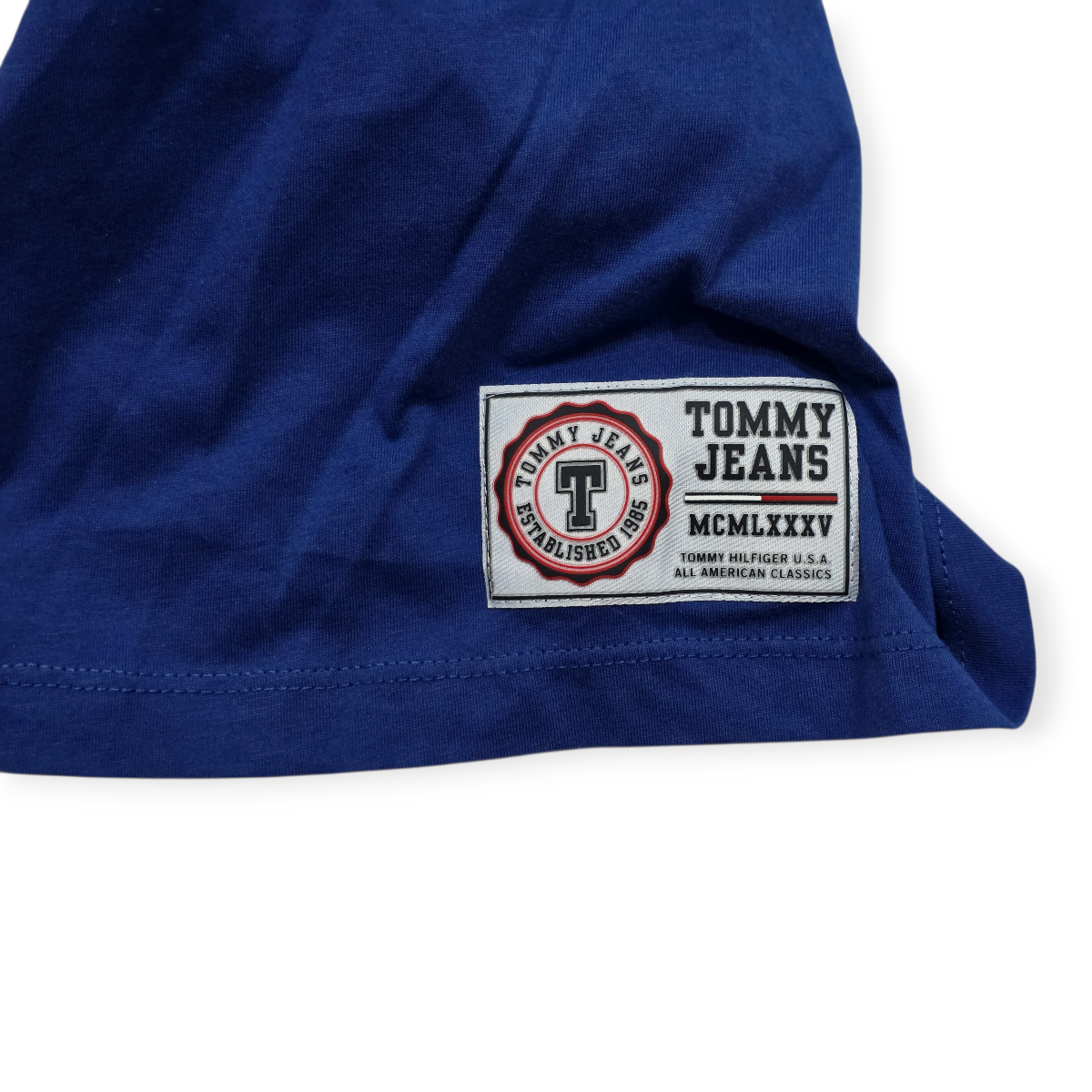 Playera Corta Tommy Hilfiger De Mujer Xxl Azul Con Rojo