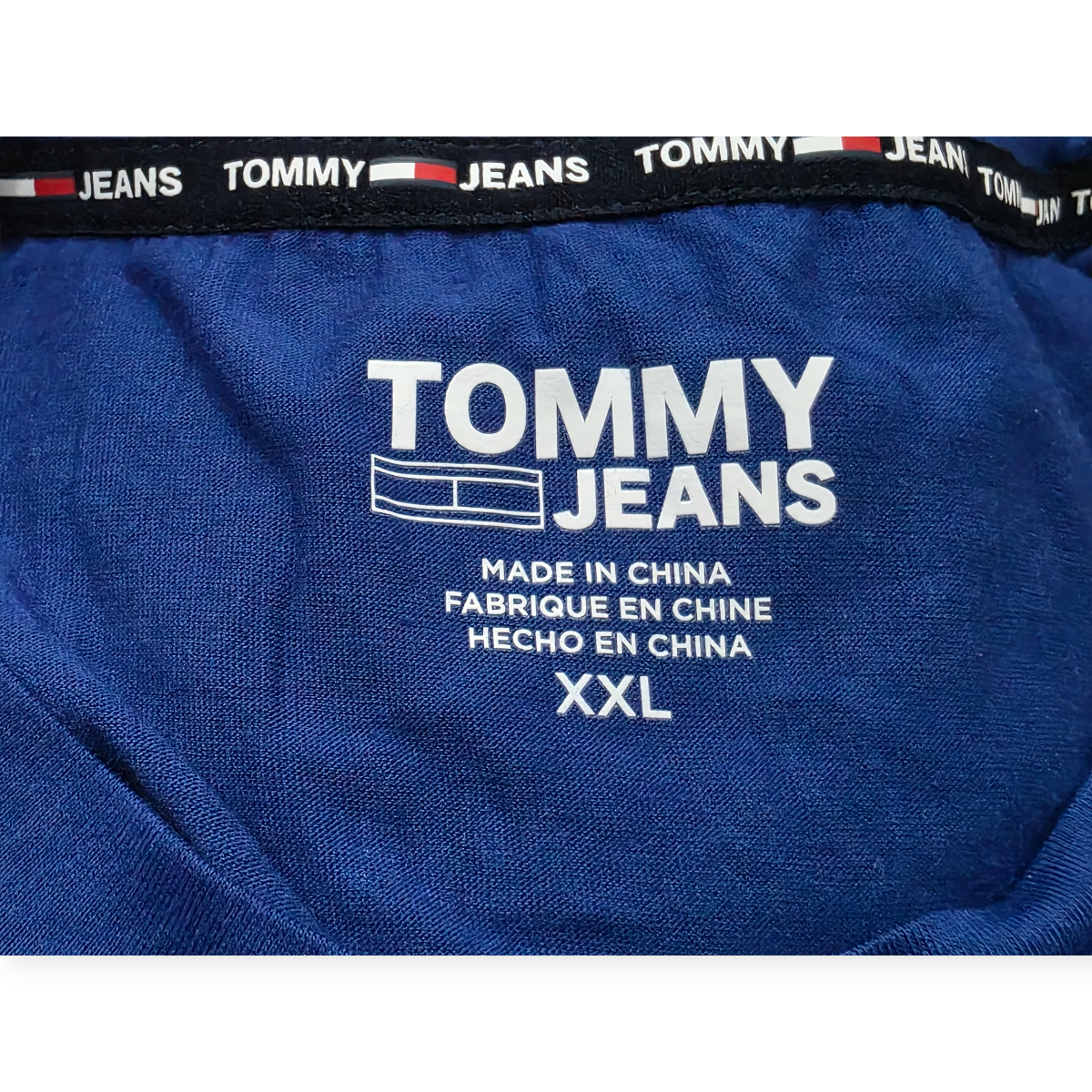 Playera Corta Tommy Hilfiger De Mujer Xxl Azul Con Rojo