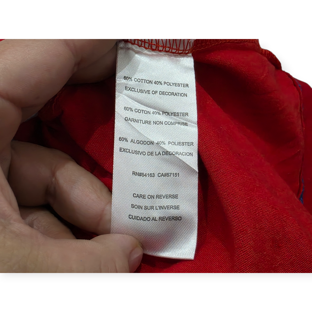 Playera Corta Tommy Hilfiger De Mujer Xxl Azul Con Rojo