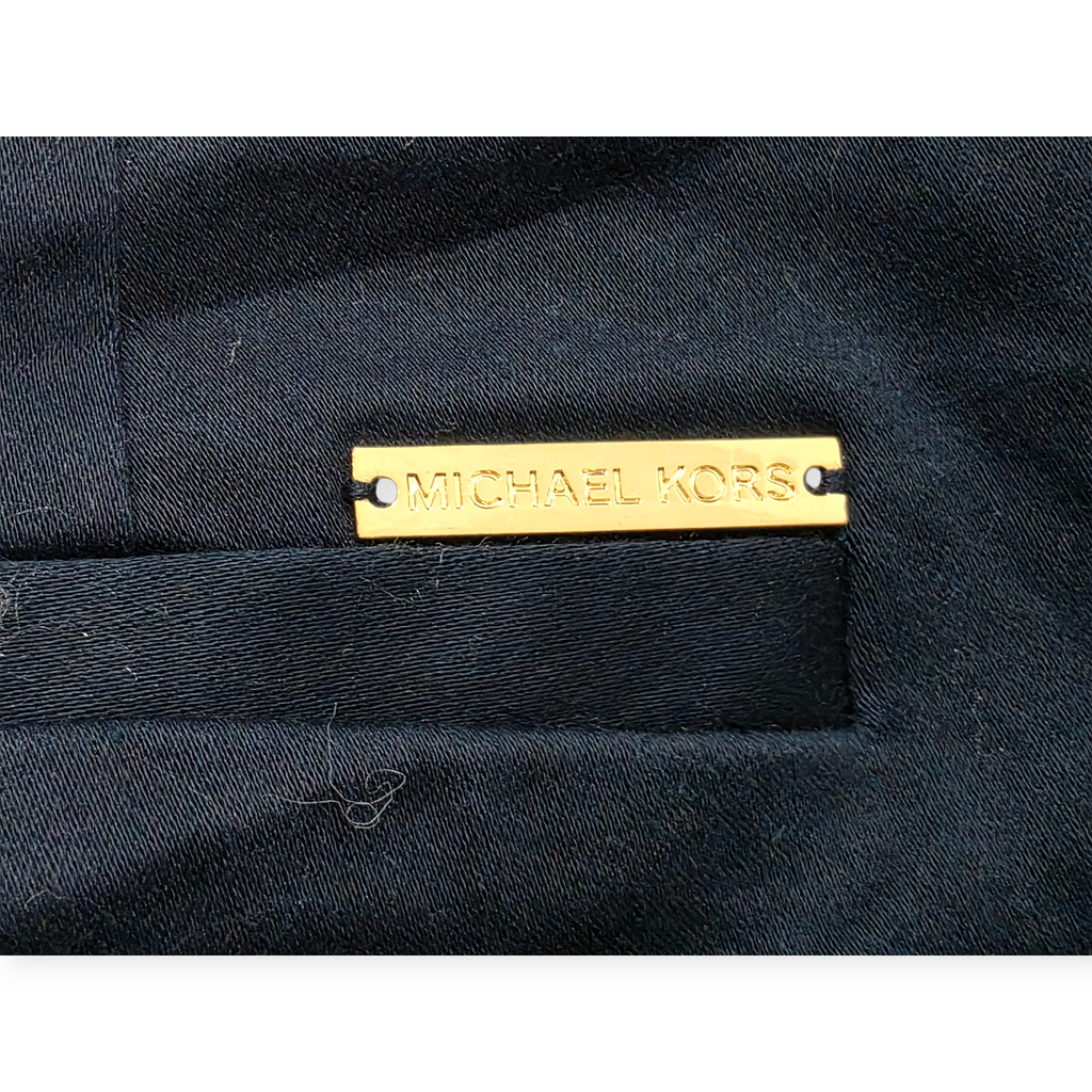 Pantalon Vestir Michael Kors Talla 2 Azul Marino Con Dorado