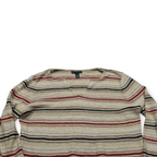 Sueter De Lino Ralph Lauren De Mujer Chico S Cafe Rayado (Usado)