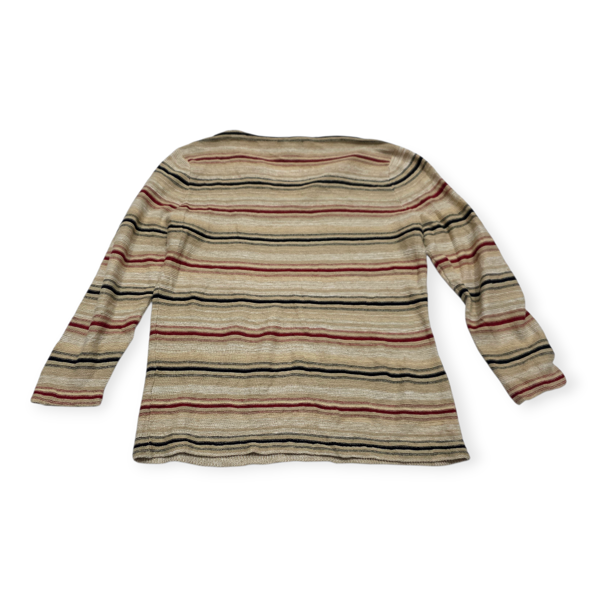 Sueter De Lino Ralph Lauren De Mujer Chico S Cafe Rayado (Usado)