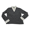 Blusa Ralph Lauren De Mujer Mediana Azul Con Lineas