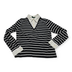 Blusa Ralph Lauren De Mujer Mediana Azul Con Lineas