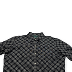 Camisa Ralph Lauren Mediana Mcuadros Negro/gris Manga Amplia