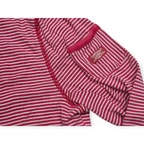 Playera Ralph Lauren Manga 3/4 Mediana M Coral Rayada